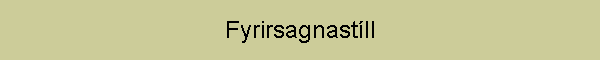 Fyrirsagnastll