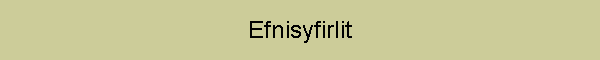 Efnisyfirlit