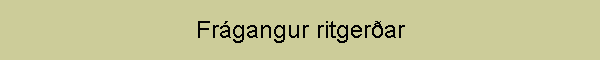 Frgangur ritgerar